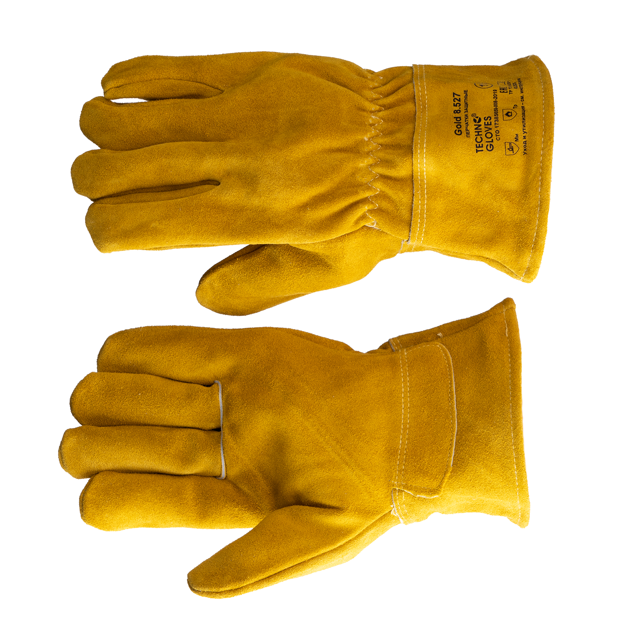 Спилка крс. Перчатки защитные, модель Gold 8.527. Краги сварщика Техноавиа Technogloves Gold Голд из спилка КРС. Перчатки защитные, модель Gold 8.527 (Голд) из спилка КРС (10). Краги Technogloves Split.