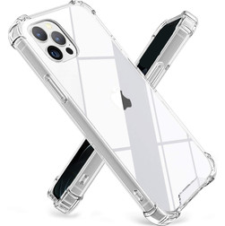 Чехол для Apple iPhone 12 / прозрачный / бесцветный / силиконовый с защитными / усиленными бортами п