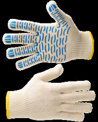 Перчатки трикотажные «Волна» с точечным ПВХ-покрытием ладони (10 класс)