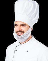 Набородник одноразовый белый (спанбонд) (6740) (100 шт.)
